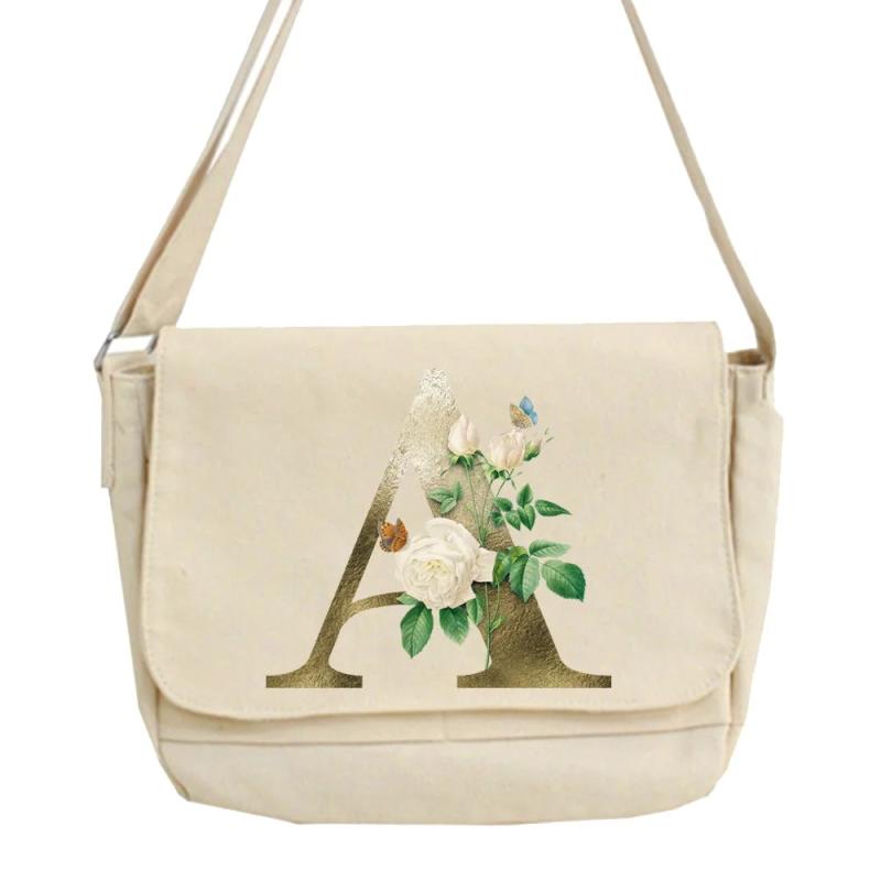 Harajuku Style Golden Flower Messenger Bag