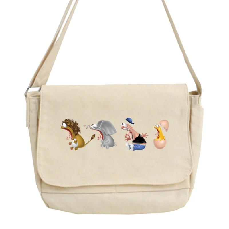 Male Japanese Messenger Bag Harajuku Style One-shoulder Cartoon Pattern Bags