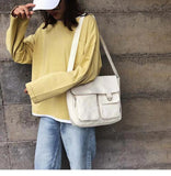 Unisex Messenger Bag Canvas Crossbody Large Capacity Tote Bag