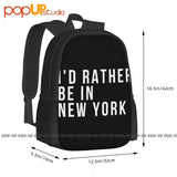 York Backpack Large Capacity Bookbag Swimming Gym Tote Bag