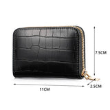 Retro Crocodile Pattern Clutch Purse Zipper Travel Wallets