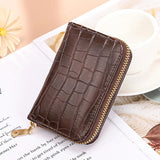 Retro Crocodile Pattern Clutch Purse Zipper Travel Wallets