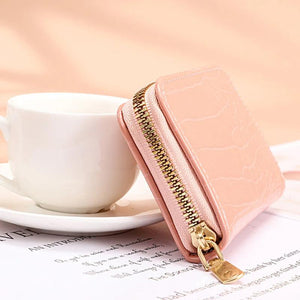 Retro Crocodile Pattern Clutch Purse Zipper Travel Wallets