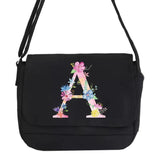 Pink Pattern Messenger Bag for Students