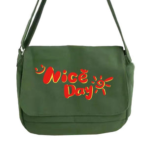 Food Pattern Messenger Bag Large Capacity One-shoulder Bag