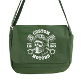 Skull Pattern Messenger Bag for Students