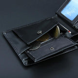 Men Leather Wallets Purse Short Male Clutch Money Bag