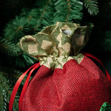 Christmas Gift Bag Red Green Drawstring Candy Bag Decorations