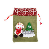 Christmas Gift Bag Red Green Drawstring Candy Bag Decorations