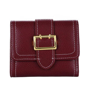 Small Female Purse Short Purse Lady Buckle Fastener Short Clutch Wallet