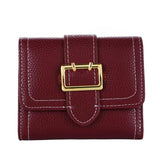 Small Female Purse Short Purse Lady Buckle Fastener Short Clutch Wallet