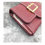 Small Female Purse Short Purse Lady Buckle Fastener Short Clutch Wallet
