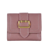 Small Female Purse Short Purse Lady Buckle Fastener Short Clutch Wallet