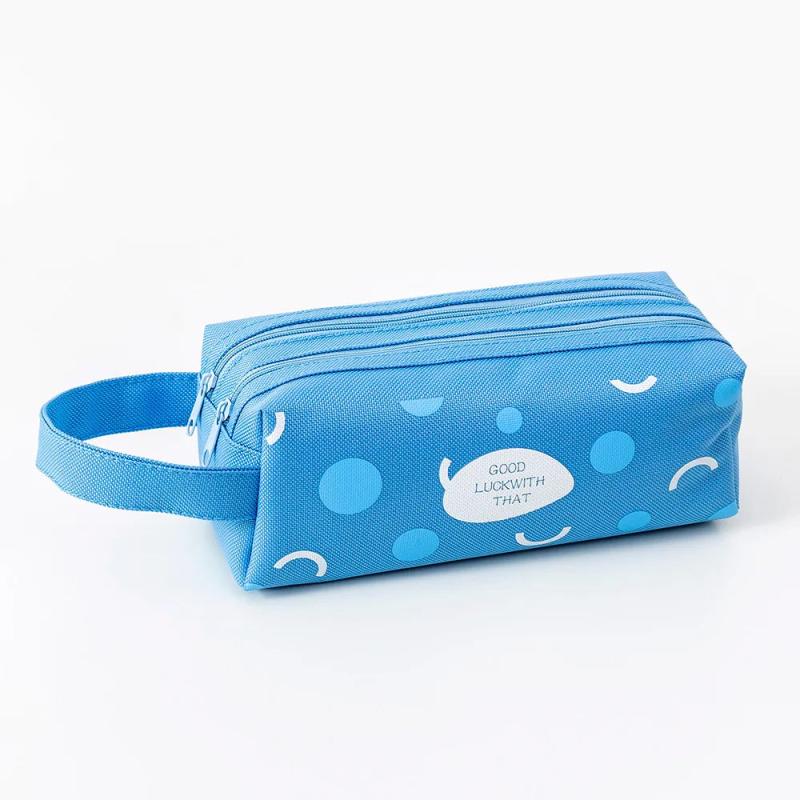 Kids School Stationery Bag For Girls Boys Large Capacity Portable Pen Bag