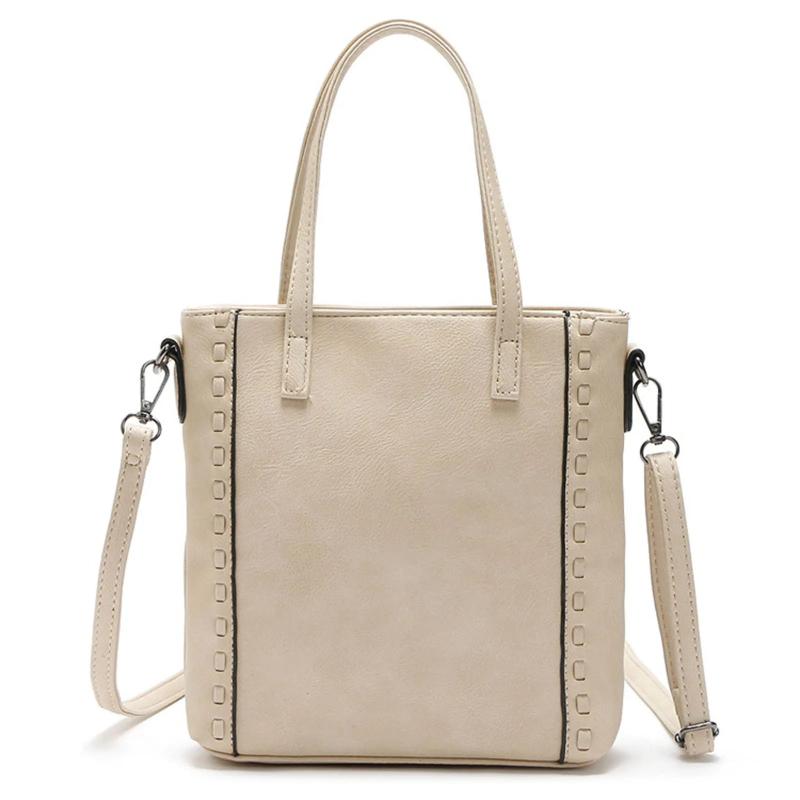 Vintage Zipper Handbag Dark Shoulder Strap Satchel