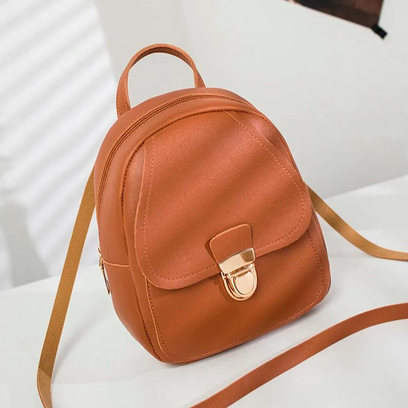 Girl Headphone Hole Backpack Student Shoulder Bags Mobile Phone Purse