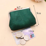 Women Double Layer Coin Purse PU Leather Wallet Mini Retro Coin Bag