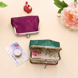 Women Double Layer Coin Purse PU Leather Wallet Mini Retro Coin Bag