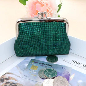Women Double Layer Coin Purse PU Leather Wallet Mini Retro Coin Bag
