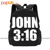 John 3 16 Backpack Large Capacity Shopping Bag for Travel