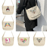 Japanese Multi-function Messenger Bag College Style One-shoulder Pattern Bags