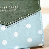Small Dot Pattern Zipper Wallet Young Girl Style Tassels Purse