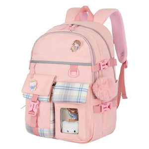 Girls Backpack Anti-theft Large Capacity Cartoon Pockets Zipper Backpack