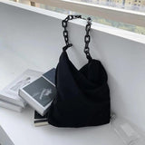 Women Corduroy Shoulder Bag Leopard Handbag Underarm Chain Pouch