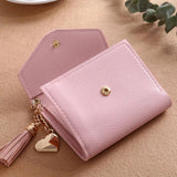 Mini Tassel Wallet Women Purse Short Wallets Students Lovely Purse