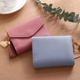 Mini Tassel Wallet Women Purse Short Wallets Students Lovely Purse