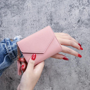 Short Tassel Wallet Mini Purse Female Small Wallet for Girl