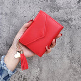 Short Tassel Wallet Mini Purse Female Small Wallet for Girl