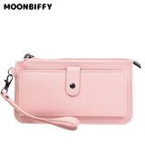 PU Leather Long Women Wallet Clutch Zipper Student Purse Slim