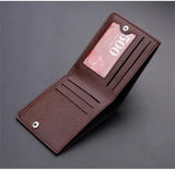 Men's Slim Leather Billfold Wallet Credit Card Holder Retro Dollar Wallet