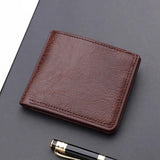 Men's Slim Leather Billfold Wallet Credit Card Holder Retro Dollar Wallet