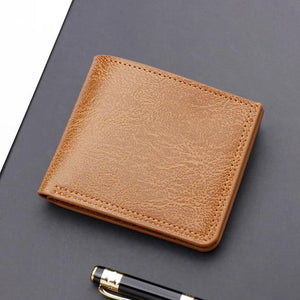 Men's Slim Leather Billfold Wallet Credit Card Holder Retro Dollar Wallet