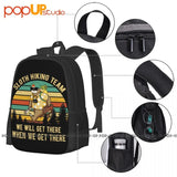 Sloth Running Hiking Team Backpack Large Capacity Print Bags