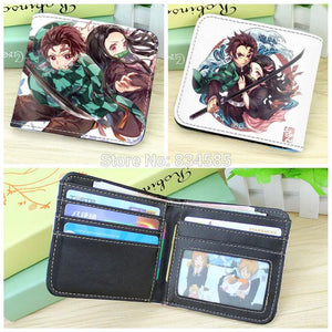 Demon Slayer Tanjirou/Nezuko/Zenitsu Short Wallet - PU Leather Bifold Purse
