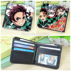 Demon Slayer Tanjirou/Nezuko/Zenitsu Short Wallet - PU Leather Bifold Purse