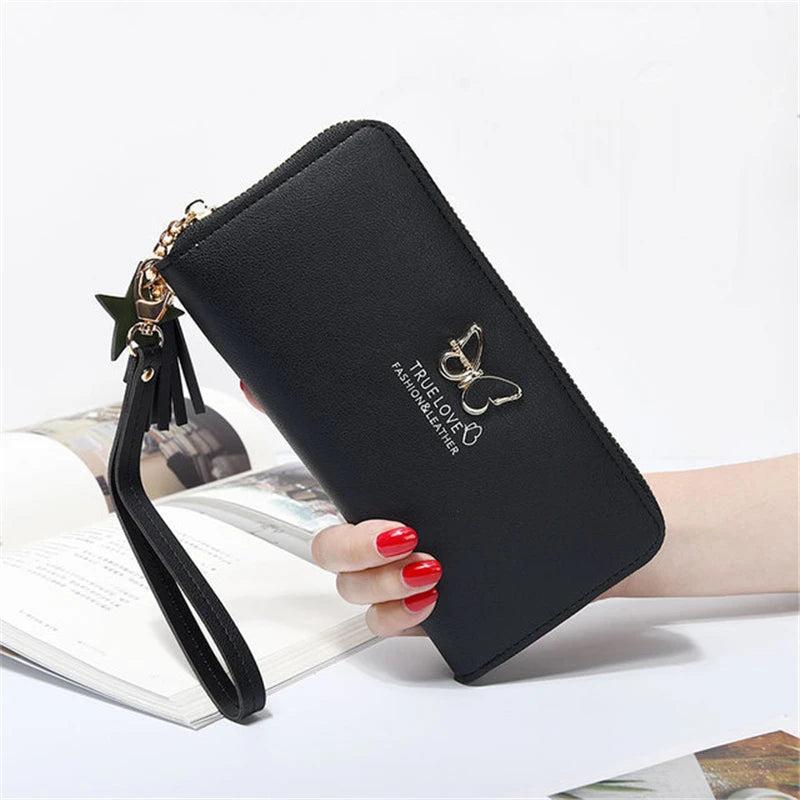 Women's Clutch Bag Butterfly Hollow Large Capacity Zipper Wallet