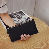 Casual Women's Wallet Long Money Bags Leather Thin Wallet Female Cardholder