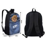 3Pcs Girls School Bags Set, Back To School Backpack, African American Art