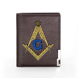Masons Men Women Leather Wallet Billfold Slim Credit Card Holder