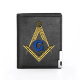 Masons Men Women Leather Wallet Billfold Slim Credit Card Holder