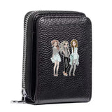 Women Leather Wallet Mini Hasp Solid Multi-Cards Holder Pattern Short Money Case