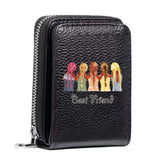 Women Leather Wallet Mini Hasp Solid Multi-Cards Holder Pattern Short Money Case