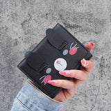 Cartoon Printed Women Short Wallet Tri-fold Student Wallet
