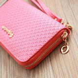 Large Capacity Zipper Purse PU Leather Hand Wallet for Women