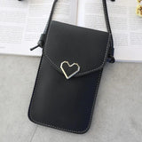 Heart-shaped Decoration Mini Crossbody Bag with Touchscreen Retro Design