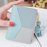 Mini Zipper Wallet with Tassels for Women